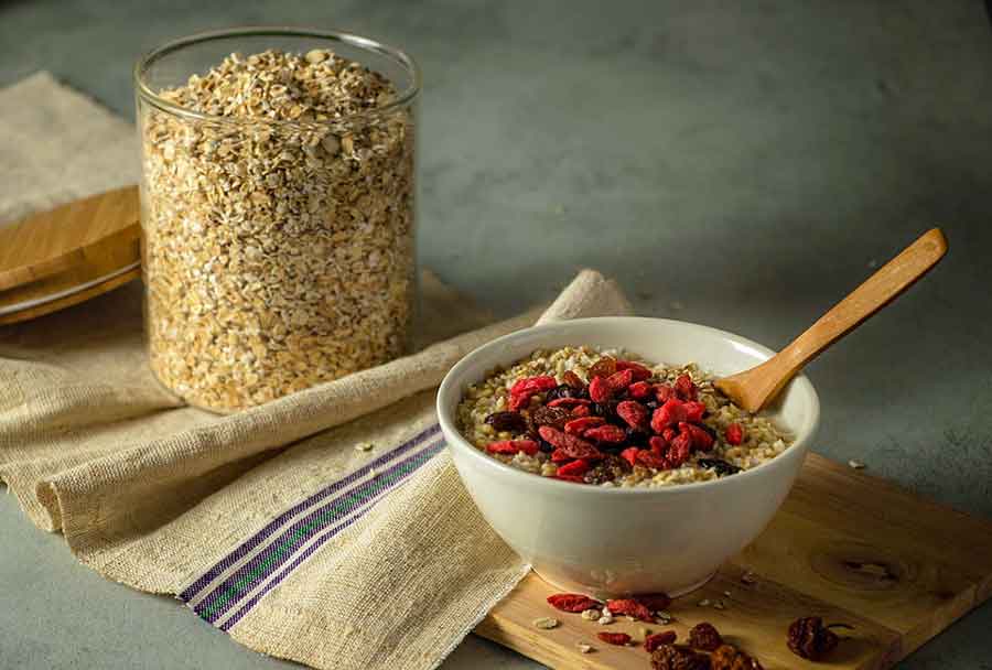 grains in bowls