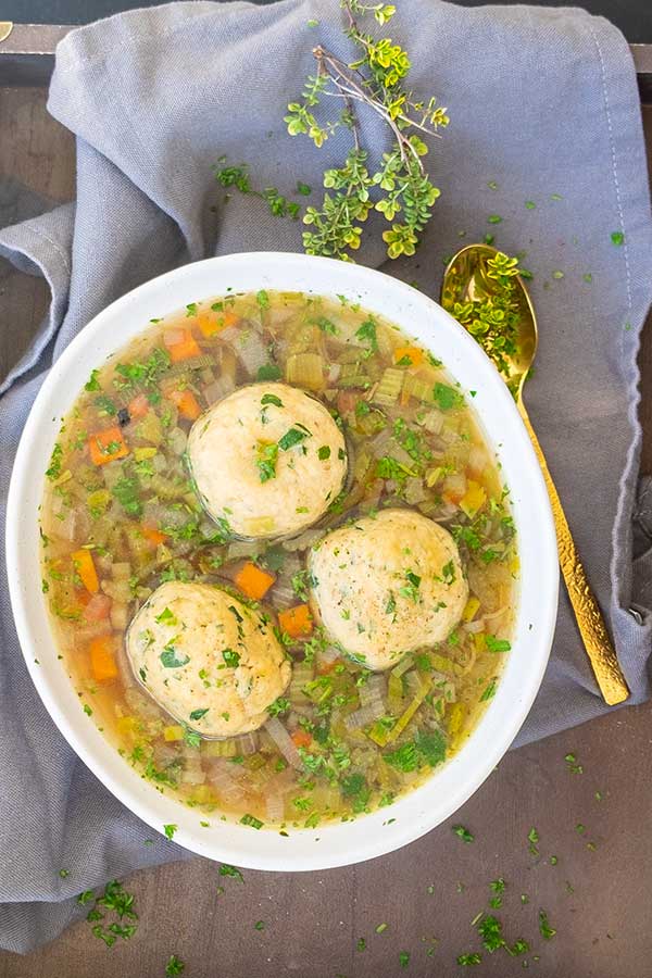 Herb Garden Matzo Ball Soup