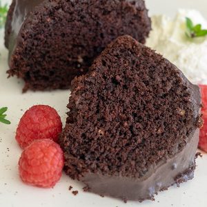 Healthier Gluten-Free Double Chocolate Bundt Cake