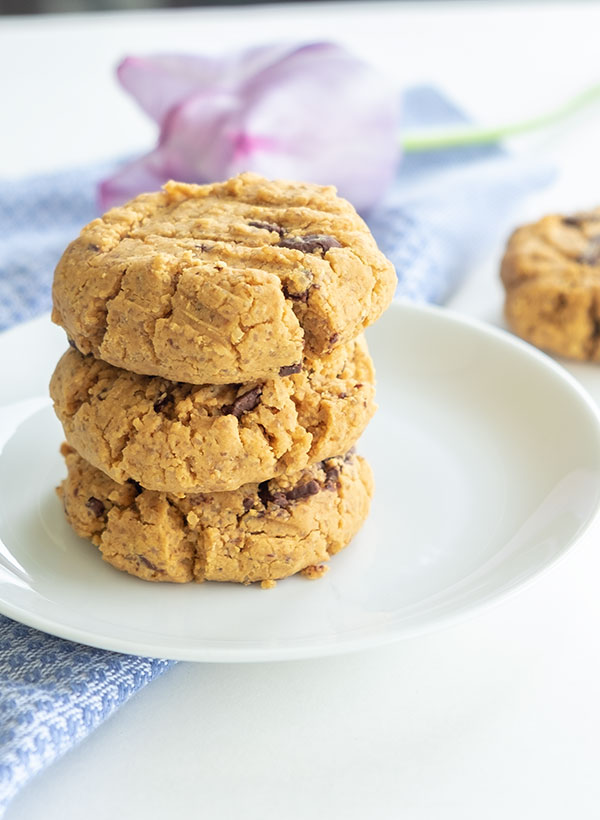 5 ingredient gluten-free peanut butter chocolate chip cookie |onlyglutenfreerecipes.com