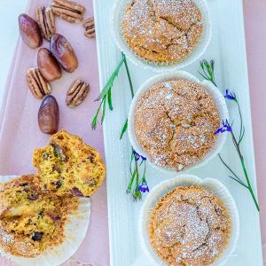 Grain-Free Muffin with Dates and Pecans