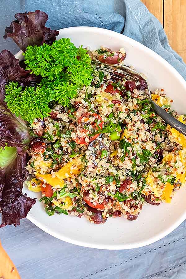 healthy quinoa salad, gluten free