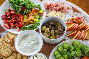 cheese board for Super Bowl party