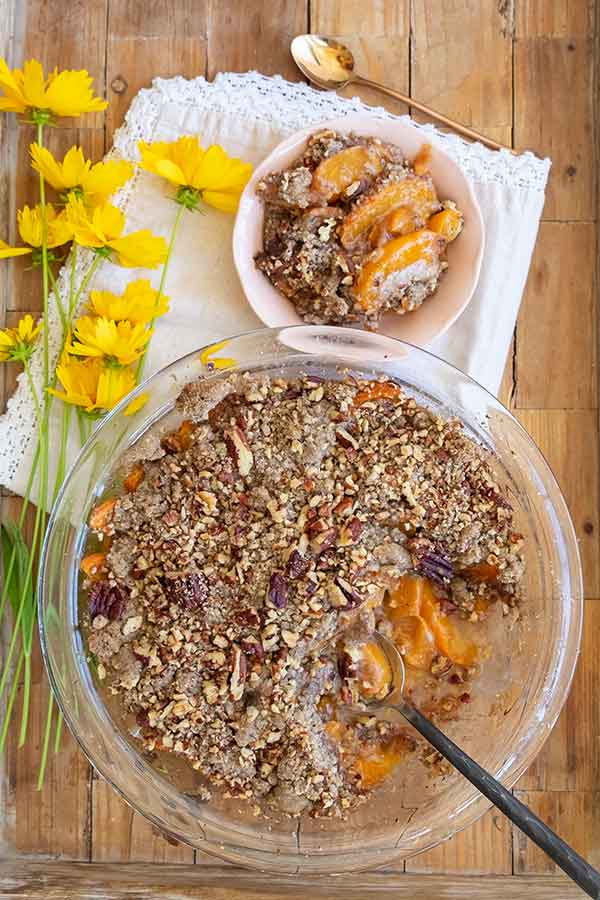 Gluten-Free Apricot Buckwheat Crumble With Pecans