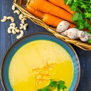 Gluten-Free Creamy Cashew Carrot Ginger Soup