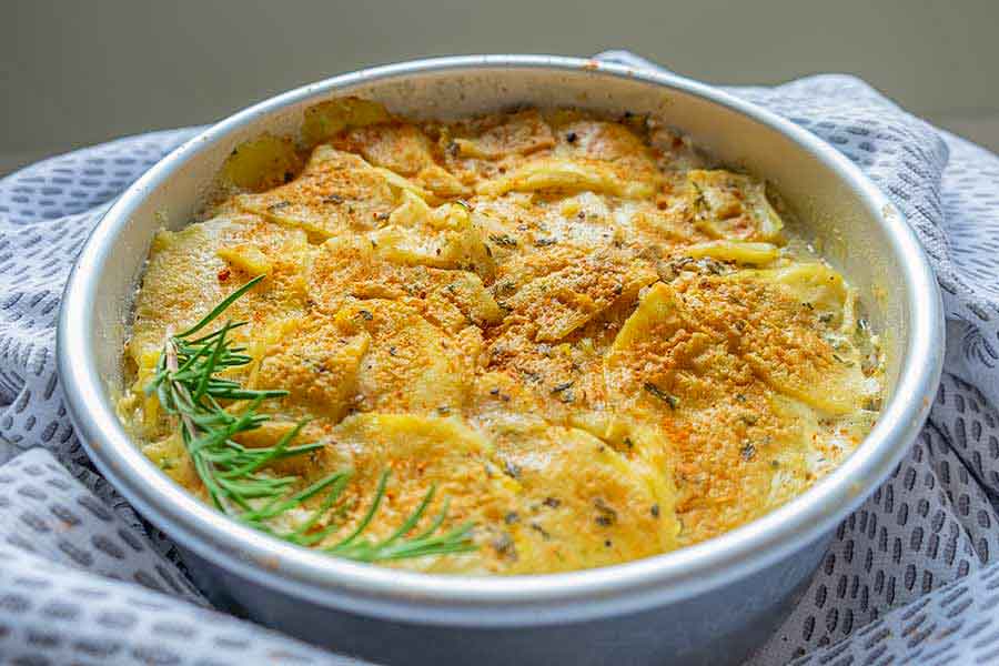 scalloped potatoes, vegan, instant pot
