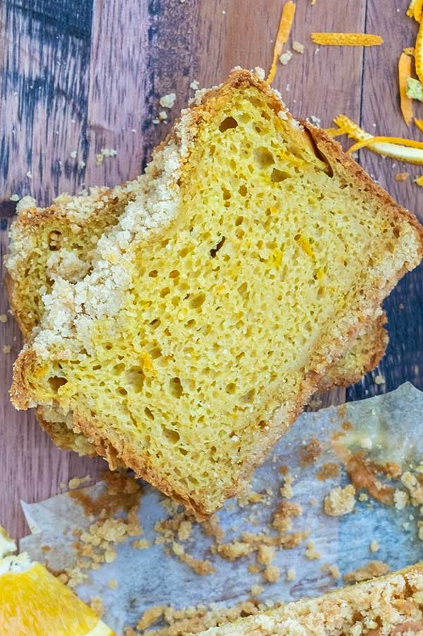 Gluten-Free Orange Loaf With Streusel Topping