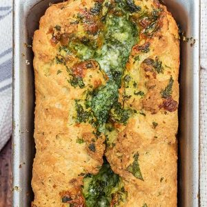 Gluten-Free Bread With Garlic Herb Cheese Swirl