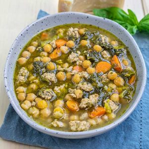 Instant Pot Italian Pesto Chickpea Soup