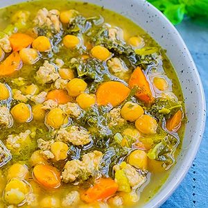 Instant Pot Italian Pesto Chickpea Soup