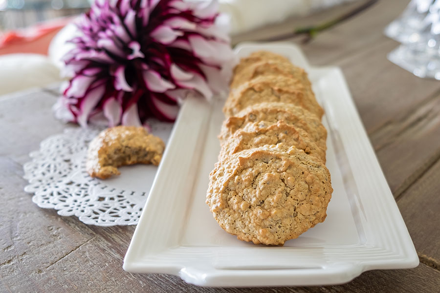 keto walnut cookies on a cookie platter