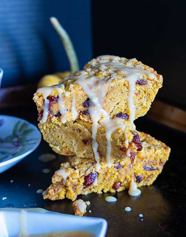 Gluten-Free Pumpkin Cranberry Scones With Nutmeg Glaze