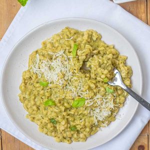 Gluten-Free Orzo With Pesto