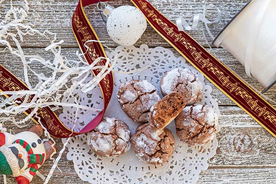 chocolate crinkle cookies, gluten free