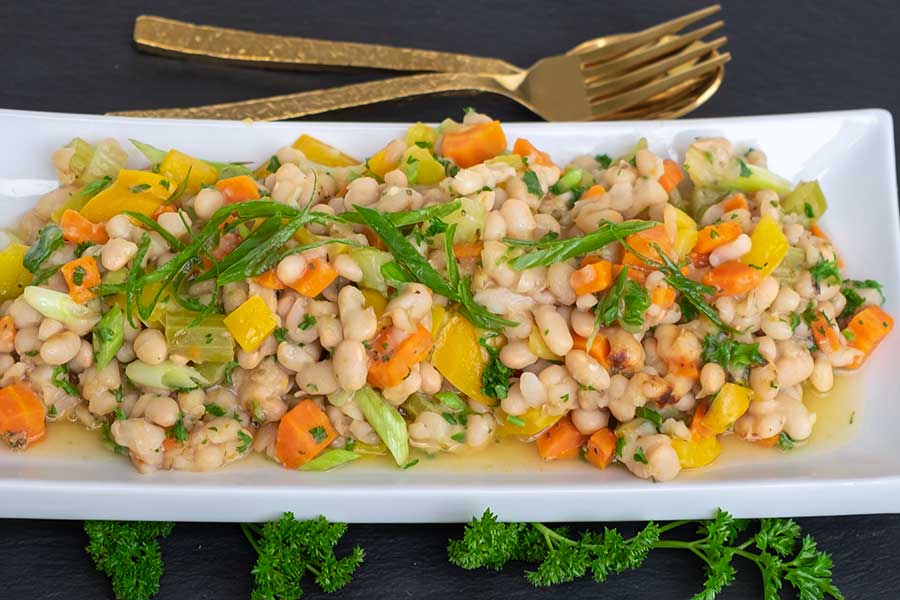 warm bean salad side