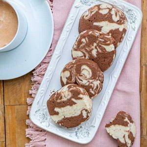 Gluten-Free Chocolate Swirl Shortbread Cookies