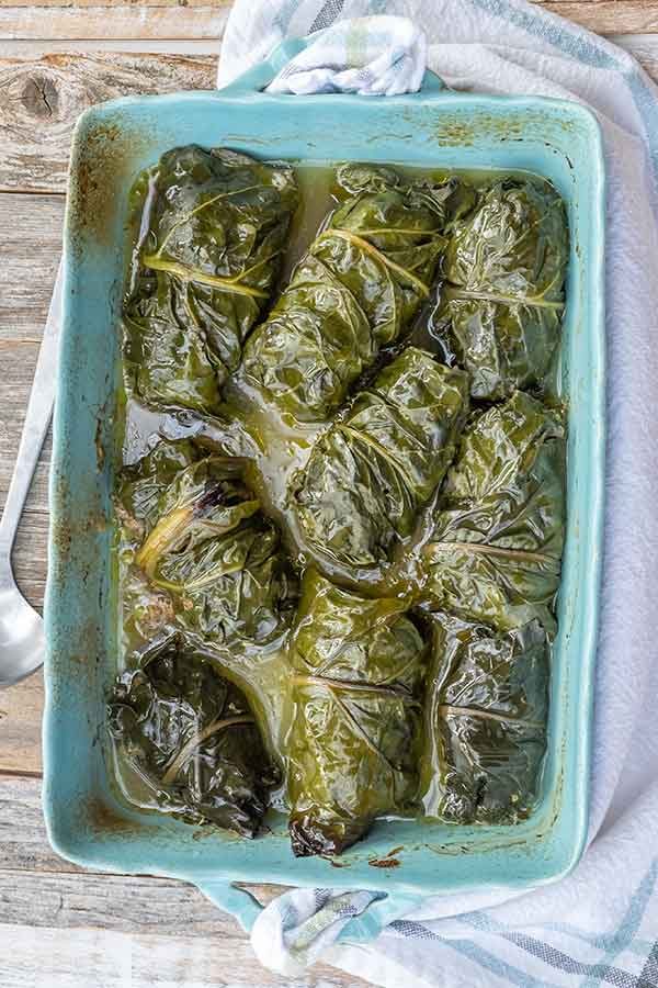 stuffed chard rolls, gluten-free