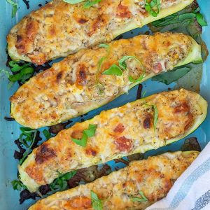 Italian Stuffed Zucchini – Keto