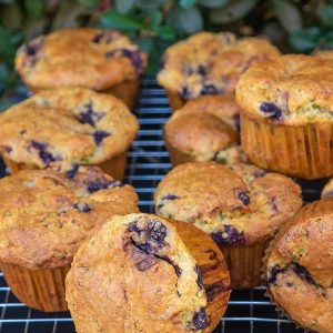 Gluten-Free Chia Muffin With Blueberries