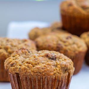 Gluten-Free Sugar-Free Flax Muffin With Raisins