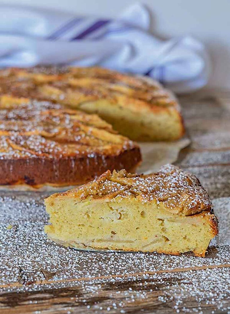 SLICED GLUTEN FREE APPLE YOGURT CAKE