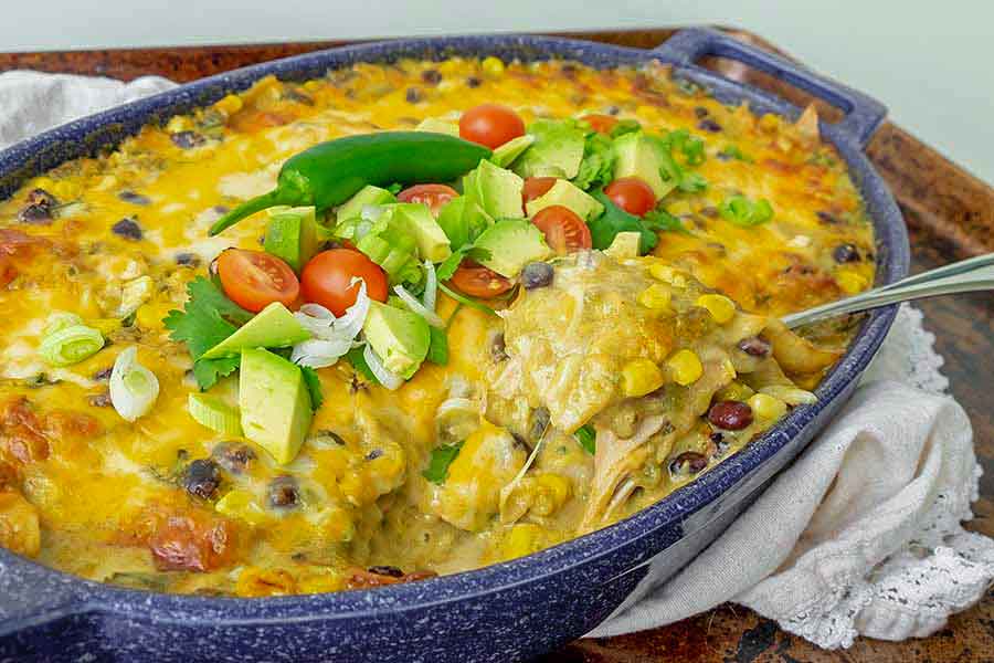 enchilada casserole with leftover turkey