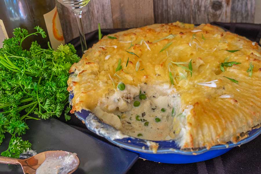 fish pie in a dish, gluten free