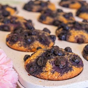 Grain-Free Blueberry Buttermilk Muffins (Nut-Free)