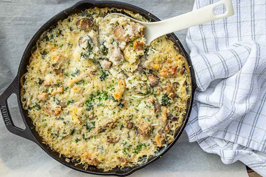 one pan, chicken mushroom casserole, gluten free