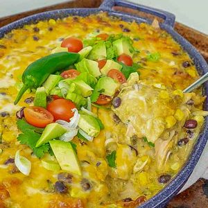 Rotisserie Chicken Enchilada Casserole (Gluten-Free)