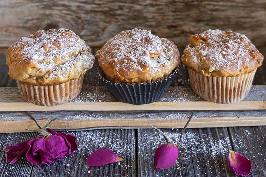 3 walnut chai muffins, gluten free