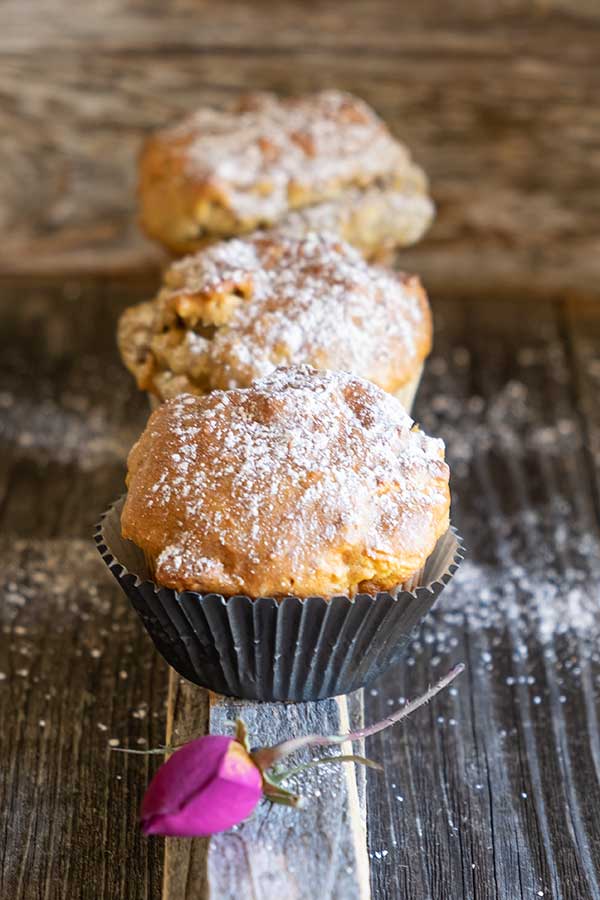 Gluten-Free One Bowl Chai Spiced Apple Walnut Muffins