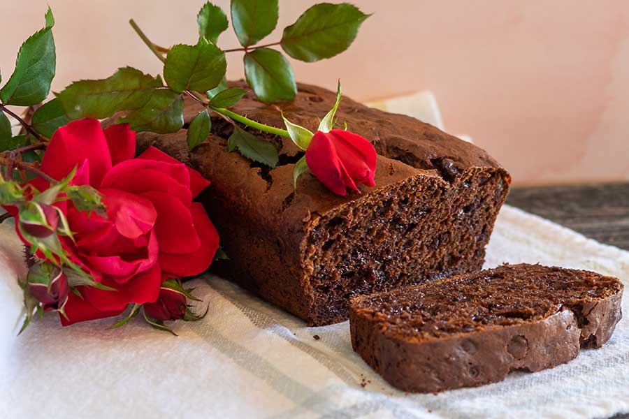 sliced gluten free chocolate banana bread