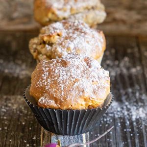 Gluten-Free One Bowl Chai Spiced Apple Walnut Muffins