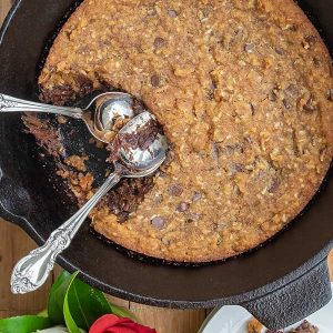 Skillet Chocolate Chip Cookie with Coconut (Grain-Free)