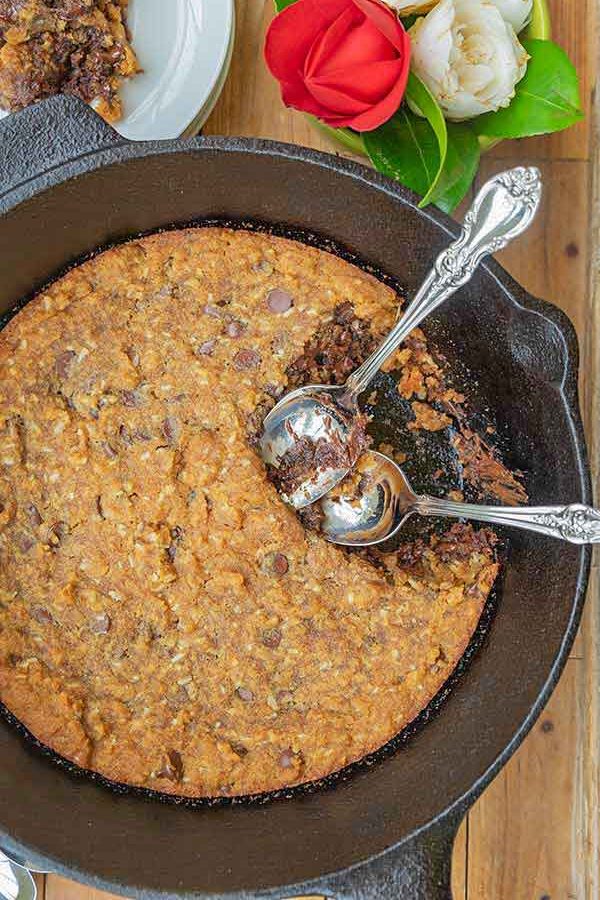 Skillet Chocolate Chip Cookie with Coconut (Grain-Free)