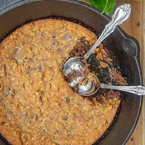 Skillet Chocolate Chip Cookie with Coconut (Grain-Free)
