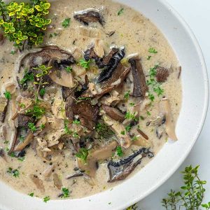Creamy Chicken Mushroom and Rice Soup