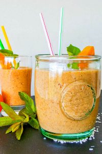 peach and cream chia smoothie