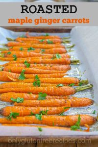 maple ginger roasted carrots