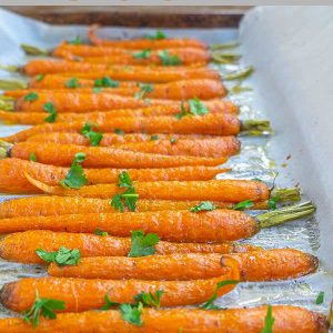 Maple Ginger Roasted Carrots