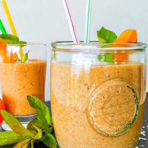 Peaches and Cream Chia Smoothie