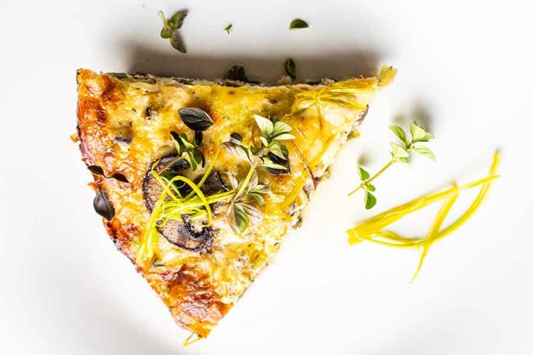 crustless quiche with leeks mushrooms and fontina