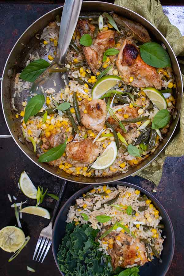 Honey Garlic Chicken with Coconut Rice