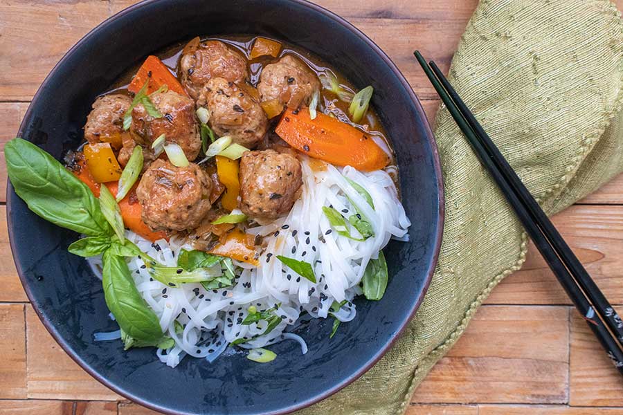sweet and sour meatballs, gluten free