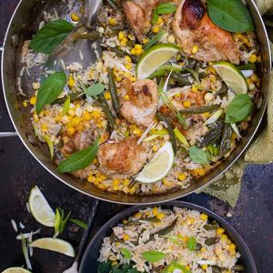 Honey Garlic Chicken with Coconut Rice