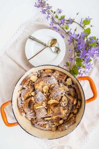 gluten free apple bread and butter pudding