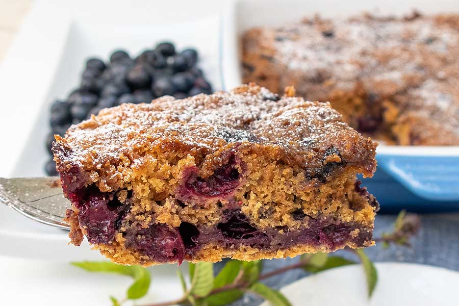 gluten-free blueberry buckle