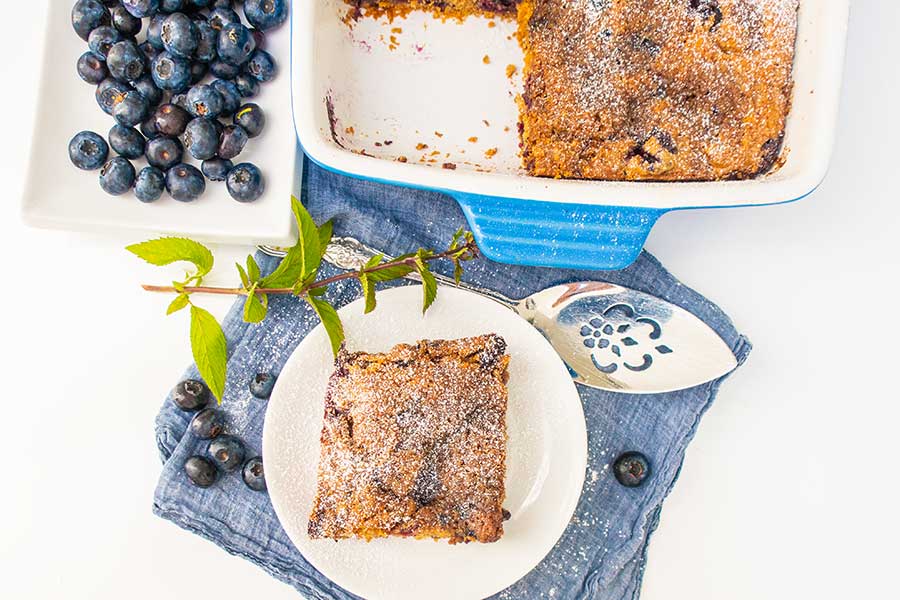 gluten-free blueberry buckle