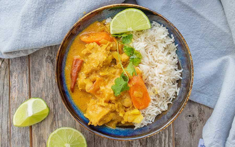 instant pot coconut curry chicken dinner